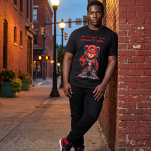 Black YGM shirt w/ Red bear